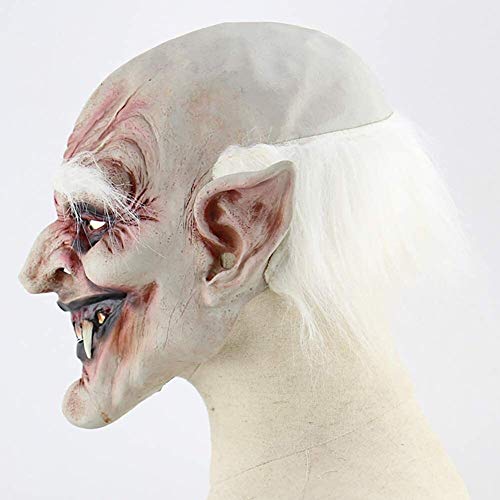 2021 decoración de fiesta de Halloween máscara apoyos ceja blanca demonio vieja máscara del horror horror zombie máscara de demonio vampiro casa encantada cambio de apoyos de látex enmascarar el tocad