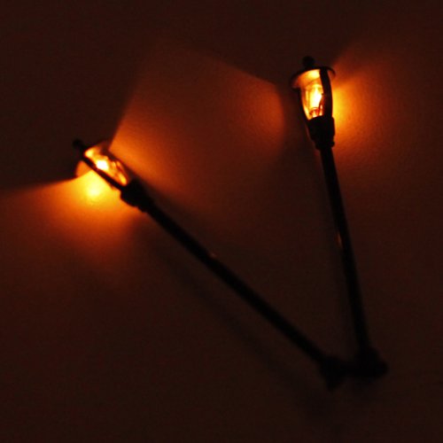 20pcs Farolas Lámparas Luz para Casa de Muñecas Escala 1:100