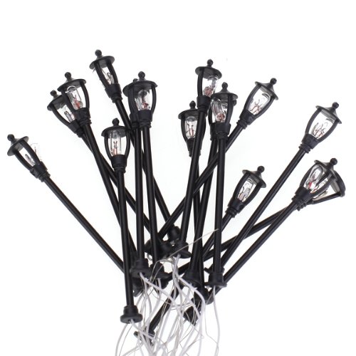 20pcs Farolas Lámparas Luz para Casa de Muñecas Escala 1:100
