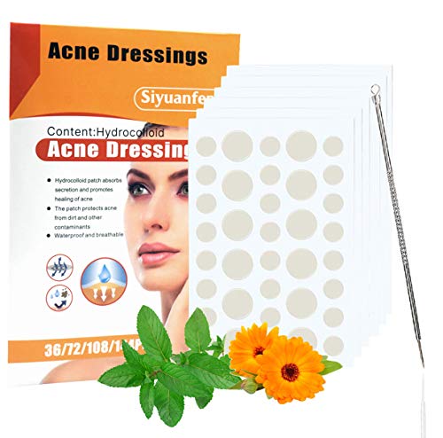 216PCS Parches Para Acné, Parches de Espinillas Absorbentes de Hidrocoloides Invisibles, Absorbe Secretuon y Promueve La Curación Del Acné, Manchas Manchadas
