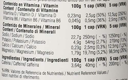 226ERS Sub9 Pro Salts Electrolytes, Sales Minerales con Vitaminas y Cafeína - 100 cápsulas
