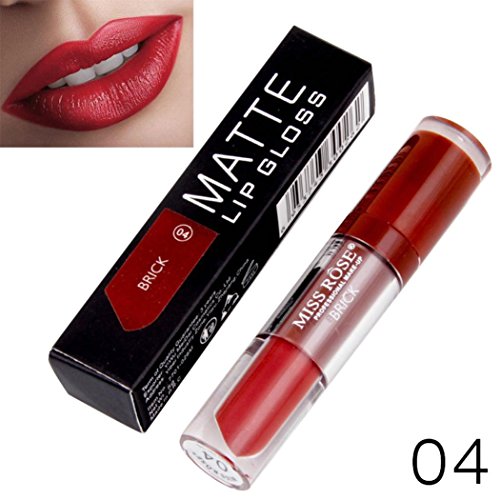 24 Colores Profesional Mate Pintalabios de Maquillaje Larga Duracion para Niñas por ESAILQ K