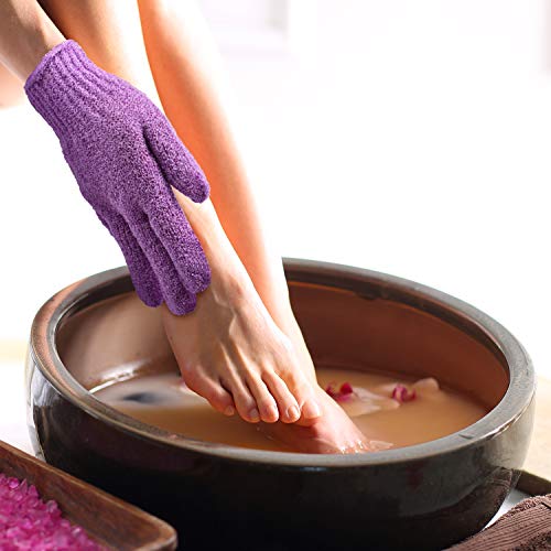 24 Pares Guantes Exfoliantes Guantes de Baño Exfoliantes Depurador del Cuerpo Guante de Fregar de Doble Cara para Ducha Cuerpo Spa Masaje Eliminador de Células de Piel Muerta