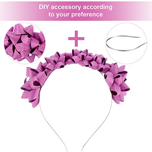 24 Piezas Diadema de Metal Lisa Diadema en Blanco Diadema de Marco de Manualidades para Hombres Mujeres Accesorios de Pelo, 3 Colores