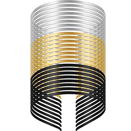 24 Piezas Diadema de Metal Lisa Diadema en Blanco Diadema de Marco de Manualidades para Hombres Mujeres Accesorios de Pelo, 3 Colores