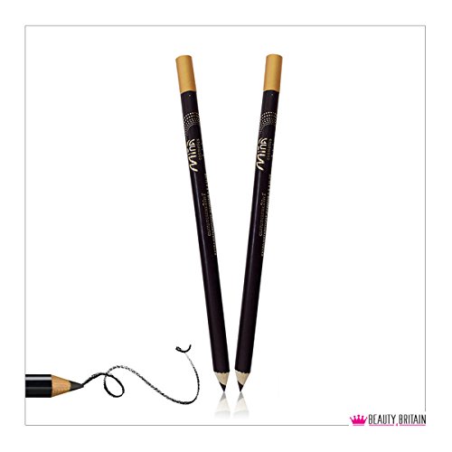 24 x negro delineador de ojos Lápices de largo impermeable al por mayor trabajo Lot UK