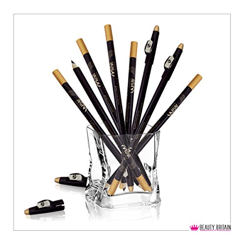 24 x negro delineador de ojos Lápices de largo impermeable al por mayor trabajo Lot UK