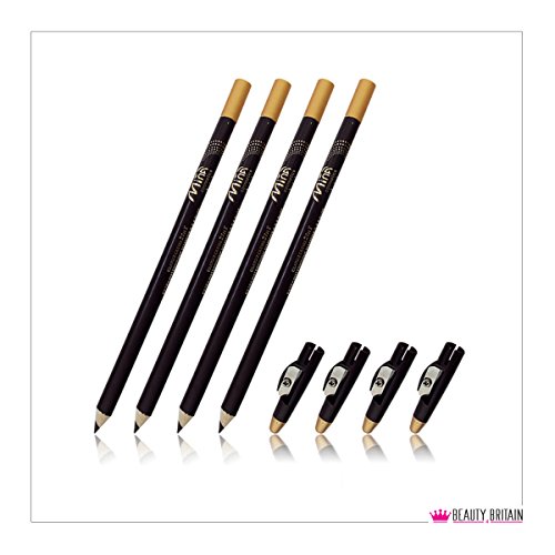 24 x negro delineador de ojos Lápices de largo impermeable al por mayor trabajo Lot UK