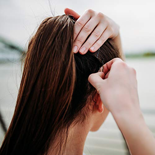240 Piezas Horquillas Clips de Pelo Pernos de Pelo de Bollo Pin de peluquería con Caja de Almacenamiento Transparente para Mujeres Niñas (Marrón)