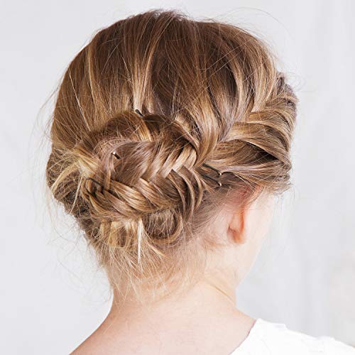 240 Piezas Horquillas Clips de Pelo Pernos de Pelo de Bollo Pin de peluquería con Caja de Almacenamiento Transparente para Mujeres Niñas (Marrón)