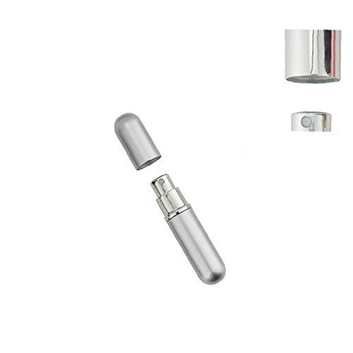 2pcs botellas claras Perfume mini portátil de viaje atomizador recargable del perfume del aerosol de la botella vacía para el monedero del bolsillo de equipaje de plata