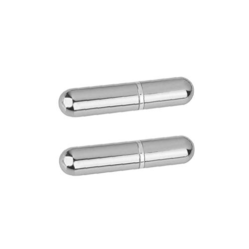 2pcs botellas claras Perfume mini portátil de viaje atomizador recargable del perfume del aerosol de la botella vacía para el monedero del bolsillo de equipaje de plata