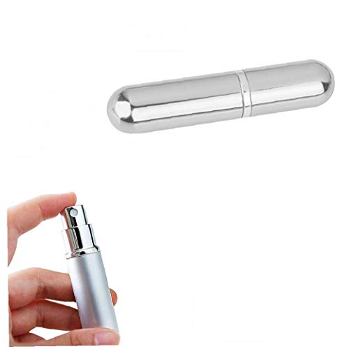 2pcs botellas claras Perfume mini portátil de viaje de perfume recargable del atomizador del aerosol de la botella vacía para el monedero del bolsillo de equipaje de plata