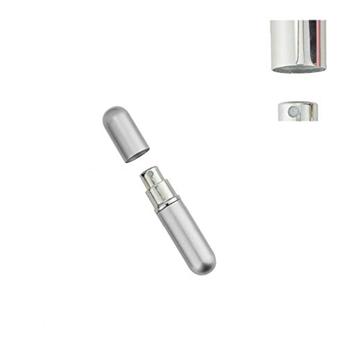 2pcs botellas claras Perfume mini portátil de viaje de perfume recargable del atomizador del aerosol de la botella vacía para el monedero del bolsillo de equipaje de plata