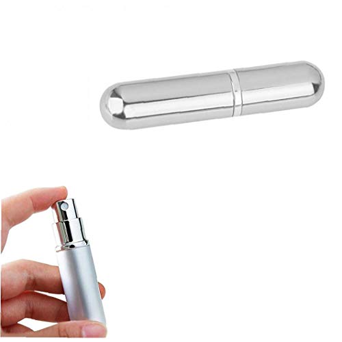 2pcs botellas claras Perfume mini portátil de viaje de perfume recargable del atomizador del aerosol de la botella vacía para el monedero del bolsillo de equipaje de plata