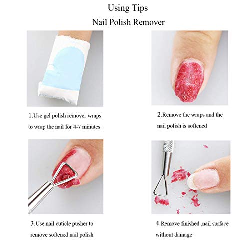 2pcs de acero inoxidable Steelgel Poly Gel Nail Brush Herramienta de forma de rebanada de extremo doble para uñas construcción de extensión de puntas