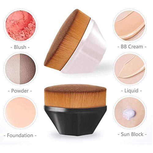2Pcs Flawless Wand Foundation Brush Six Corners Powder Makeup Loose Powder Brushes,High-Density Seamless Foundation Brush BB Cream Brushes.