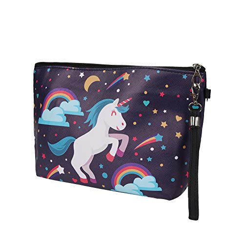 3 bolsas de aseo impermeables, bolsa de viaje para cosméticos, bolsa de almacenamiento portátil para maquillaje, para mujeres y niñas unicornio