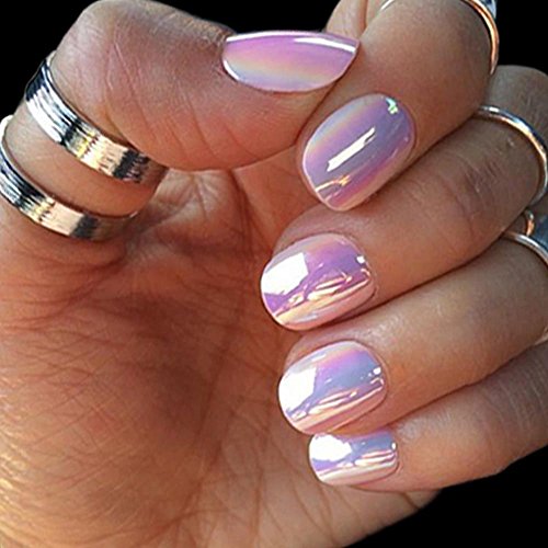 3 botella polvos purpurina glitter nail art para decoracion uñas efecto unicornio cromo neón holo plata pigmento manicura