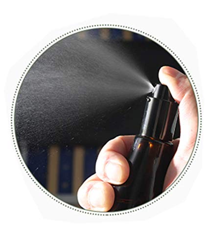 3 botellas de spray de cristal ámbar vacías de 100 ml para limpieza de perfume cosmético, con pulverizadores de niebla fina y tapa antipolvo