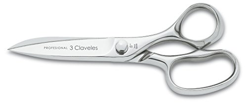 3 Claveles Tijeras de Cocina Profesional, Acero Inoxidable - (20cm - 8"), Brillo