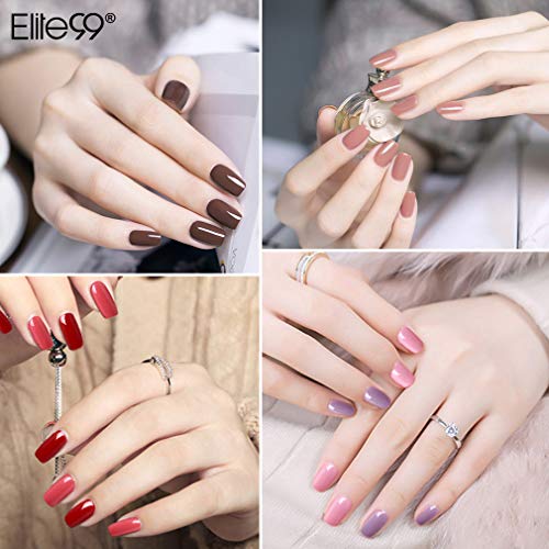 3 en 1 Esmaltes Semipermanentes de Uñas en Gel UV LED 4 Colores Un paso Esmaltes de Uñas Soak off Gel de Elite99 003