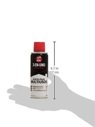 3 EN UNO Original 34135 - Spray Multiusos 200 ml- Lubrica, Limpia y Protege Contra el Óxido