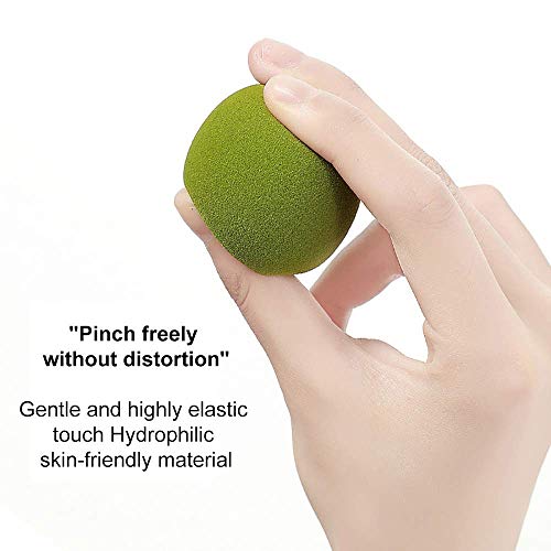 3 esponjas de maquillaje de belleza y 1 soporte de licuadora de maquillaje, esponjas de hojaldre de huevo sin polvo de múltiples formas, herramientas cosméticas Juego de maquillaje de belleza