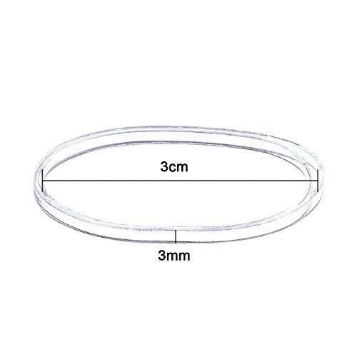 3 mm Gomas de Pelo Transparente Banda Elástica de Cabello, 500 Piezas