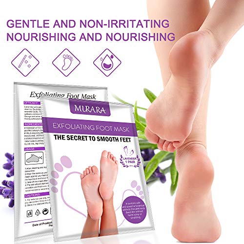 3 Pares Mascarilla Exfoliante de Pies, Aliver Foot Peeling Mask,Lavanda Exfoliantes Calcetines Foot Mask, Quita Cutículas y Callos, Eliminar Piel Muerta Hidratante y Blanqueadora