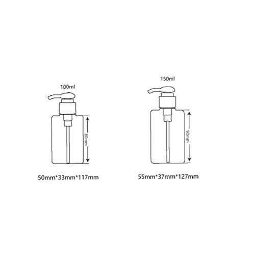 3 pcs viaje botellas vacías 150ml botella transparente fina niebla atomizador de pulverización de la botella de perfume recargable para el grupo de viaje de color al azar de la bolsa