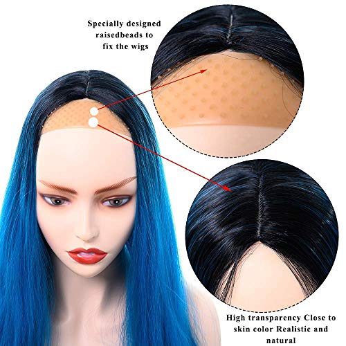 3 piezas de silicona transparente agarre de peluca suave fuerte agarre antideslizante banda de peluca a prueba de sudor diadema para peluca (blanco/marrón oscuro/marrón claro)