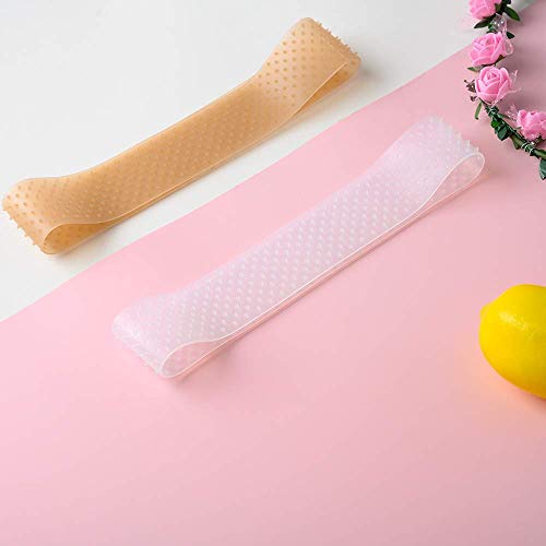 3 piezas de silicona transparente agarre de peluca suave fuerte agarre antideslizante banda de peluca a prueba de sudor diadema para peluca (blanco/marrón oscuro/marrón claro)