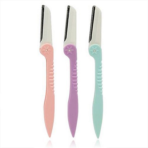 3 Piezas Navajas de cejas recortadores para cejas Cuchilla de Ceja Maquinillas de Afeitar Cejas Afeitadora Depilación Facial Cejas para Remover Pelo Facial de Mujeres y Hombres
