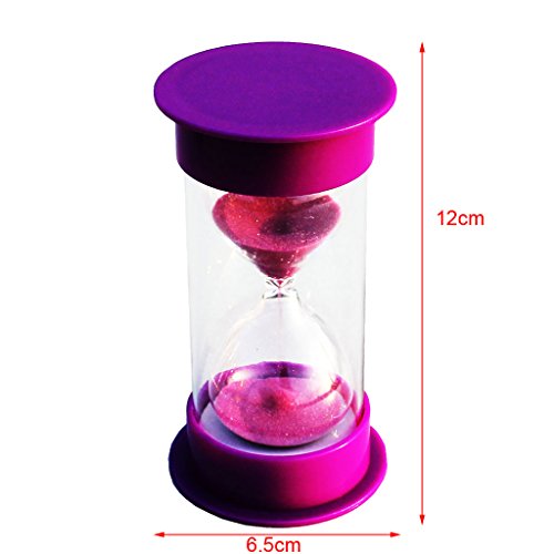 30 Minutos Reloj De Arena Tapa Púrpura Y Arena