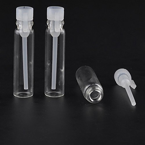 30 pcs vacío Mini viales de muestra de almacenamiento botella de Perfume de cristal rellenable transparente viaje esencial aceite líquido fragancia Aromaterapia muestra botella tarro recipiente, 2ml