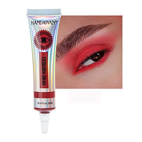 324/5000 GL-Turelifes Matte Eyeshadow Cream Sombra de ojos líquida Bueno para ojos ahumados Aplicar rápidamente Halloween y Cosplay Sombra de ojos de larga duración para todo el día (#10 rojo)