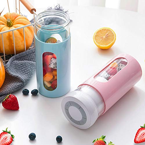 330 Portátil Mini USB Recargable Eléctrico Juicer Botella Copa Uit Mezclador Conejo Forma Extractor