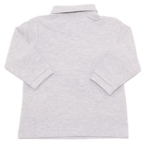 3607O polo bimbo grigia BURBERRY manica lunga maglia t-shirts kids [9 MONTHS]