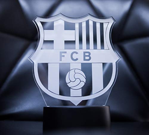 3D Lamparas Oficial Escudo del FC Barcelona Lámpara Original Accesorios de 2019-2020 y Mejor Regalo de Barça para Bebe Infantil niño Kids Hombre Mujer Adulto Mejor Decoracion para hogar