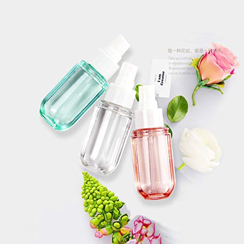 3pcs*40 ml Spray Botella, Atomizador Transparentes, recipientes de líquido Reciclable para limpieza, cosméticos y perfumes