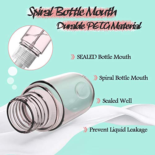 3pcs*40 ml Spray Botella, Atomizador Transparentes, recipientes de líquido Reciclable para limpieza, cosméticos y perfumes