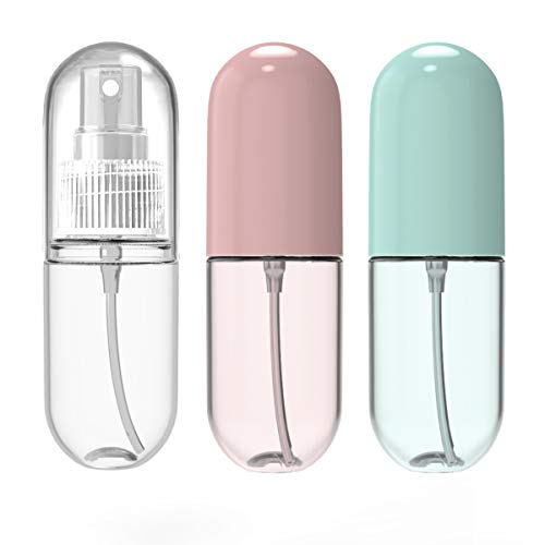 3pcs*40 ml Spray Botella, Atomizador Transparentes, recipientes de líquido Reciclable para limpieza, cosméticos y perfumes