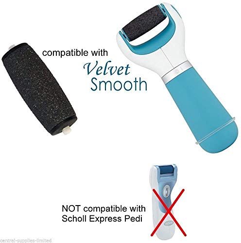 4 cabezales de repuesto con microminerales grises compatibles con Scholl Velvet Smooth Express, 4 unidades
