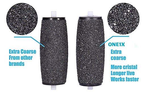 4 cabezales de repuesto con microminerales grises compatibles con Scholl Velvet Smooth Express, 4 unidades