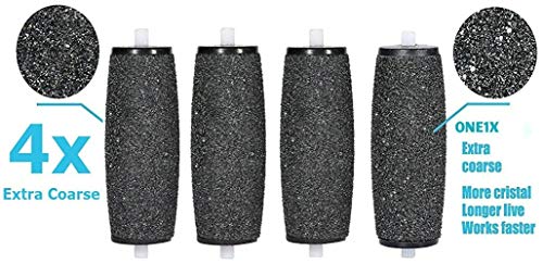 4 cabezales de repuesto con microminerales grises compatibles con Scholl Velvet Smooth Express, 4 unidades