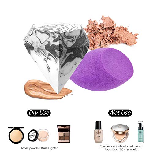 4-EN-1 Beauty Sponge Blender Sets Estuches de maquillaje Estuche de viaje Blender Defender Estuche protector con 2pcs Foundation Blending Sponge