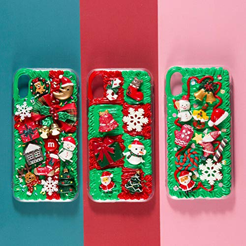 4 en 1 hecho a mano crema dibujos animados Navidad teléfono casos y 2 películas y 1 correa para HuaWei HONOR 30 PRO PLUS Y9S Y7P Y5P Y7 PRIME 2019-C2 dibujos animados Navidad-para Y7 Y7 PRO