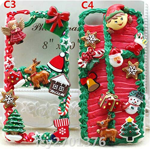 4 en 1 hecho a mano crema dibujos animados Navidad teléfono casos y 2 películas y 1 correa para HuaWei HONOR 30 PRO PLUS Y9S Y7P Y5P Y7 PRIME 2019-C3 dulces de chocolate-Para Y6 PRIME 2019