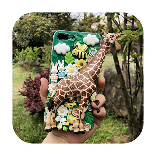 4 en 1 hecho a mano crema dibujos animados Navidad teléfono casos y 2 películas y 1 correa para HuaWei HONOR 30 PRO PLUS Y9S Y7P Y5P Y7 PRIME 2019-C7 jirafa forestal-para Y8s